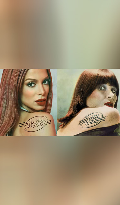 Capas do single Mania de você da Anitta e do á;bum Mania de você da Rita Lee 